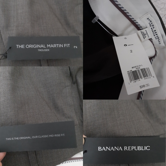 NWT Banana Republic Size 2 Original Martin Fit Classic Midrise Brown Dress Pants - Picture 6 of 16